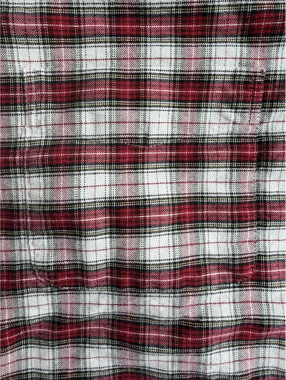 J.Crew Men's Slim Flex Oxford Red & White Plaid Button-Front Shirt - Size XL